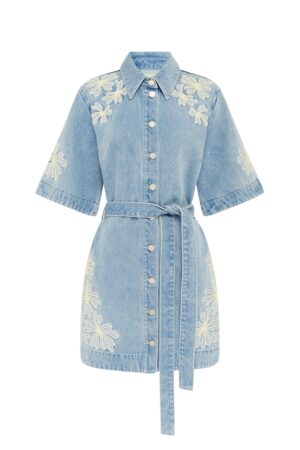 CHARLENE DENIM MINI KLEID