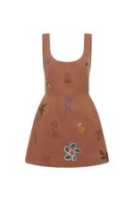 STAUBBEGESTICKTES MINIKLEID