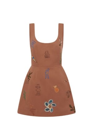 STAUBBEGESTICKTES MINIKLEID