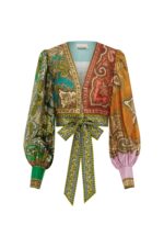 CLEMENZA SPLICED CROP SEIDENBLUSE